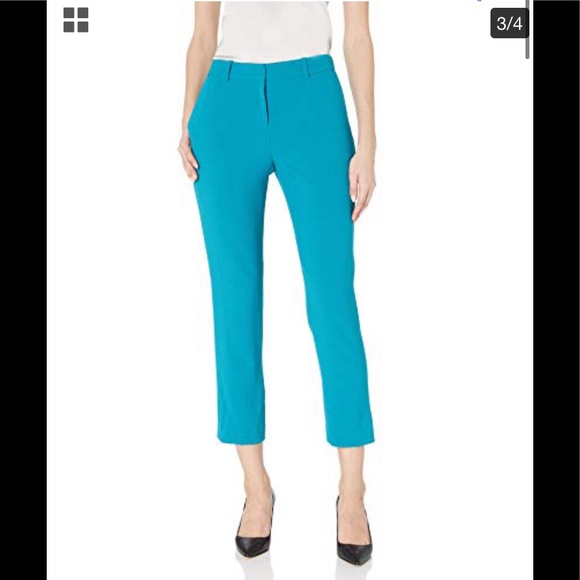 NWT,Tahari ASL Wrap Jacket and Ankle Pant Set,teal - Picture 3 of 4
